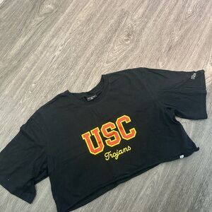 USC Trojans Black Crop Top Hype and Vice Size S